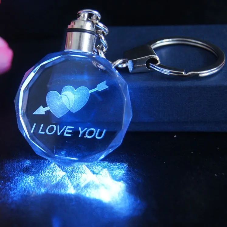 Брелок для ключей с лазерной гравировкой, персонализированный светодиодный брелок для ключей с собственным текстом и логотипом автомобиля