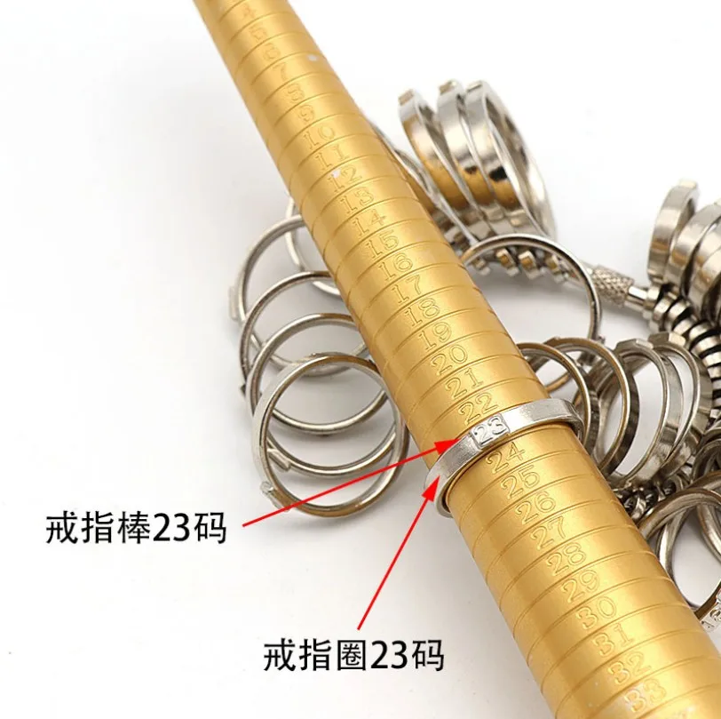 high quality brass ring sizer stick