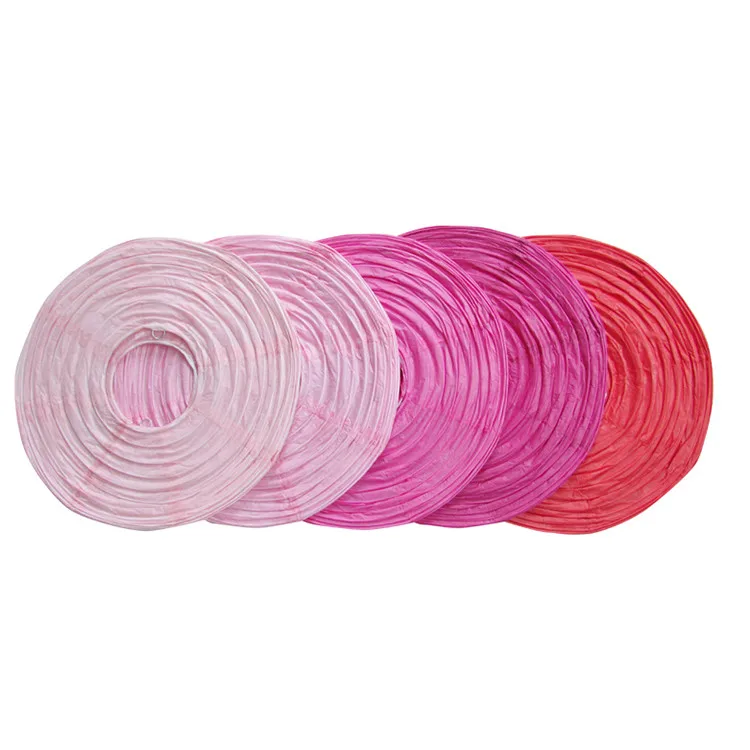 Оптовая продажа, индивидуальная печать, китайские декоративные подвесные Круглые красочные бумажные лампы, бумажные фонари