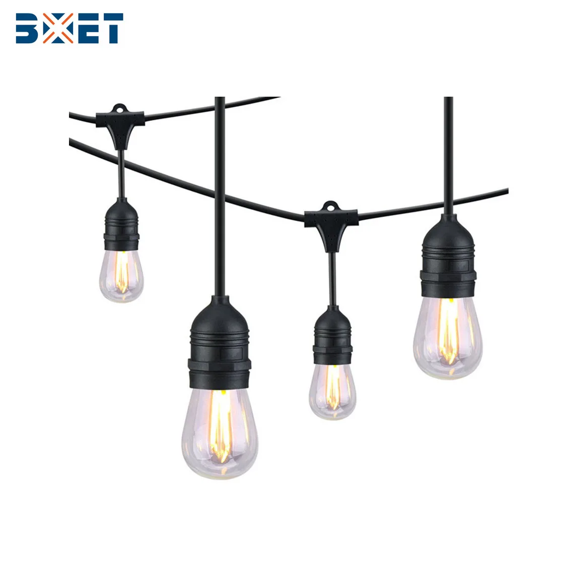 48ft Color Changing Outdoor String Lights,Upgraded Rgb Led String Lights Music Sync With