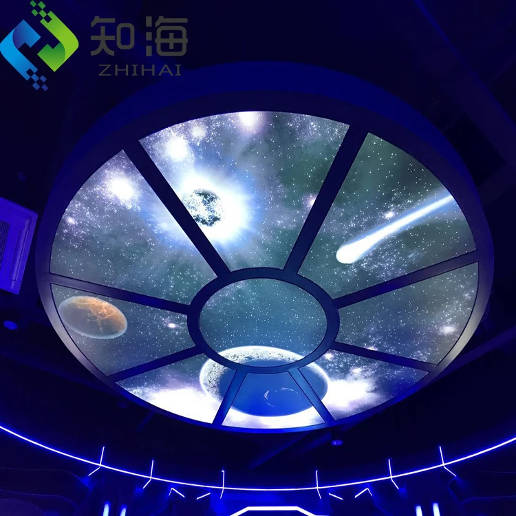 ZHIHAI Indoor Ceiling Decoration Pvc Ceiling Panel with LED Light