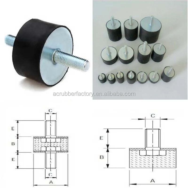 Molded M3 M4 M5 M6 M8 Silicone Rubber Bumper Shock Absorber Buffer Dampeners Square Cylindrical Mold Processing Included Custom