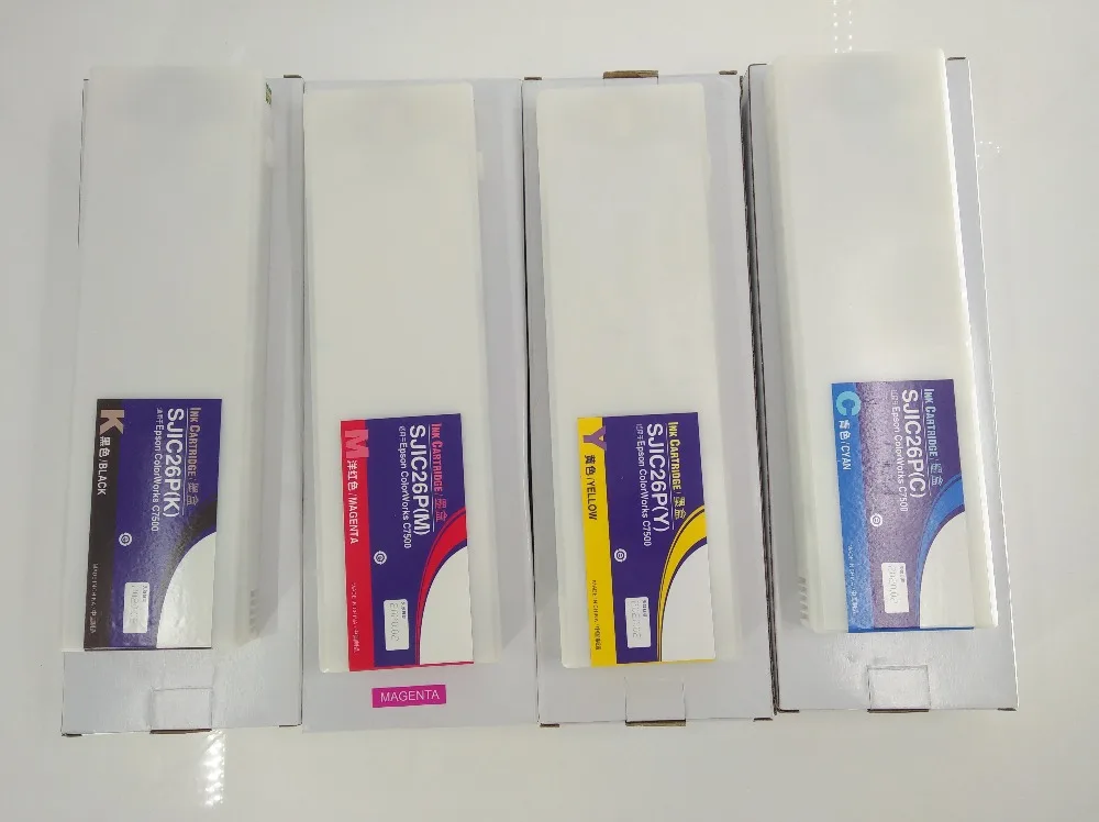 Cyan Pigment Ink Cartridge SJIC26P-C (300ml) For The Epson C7500 Printer - View #8