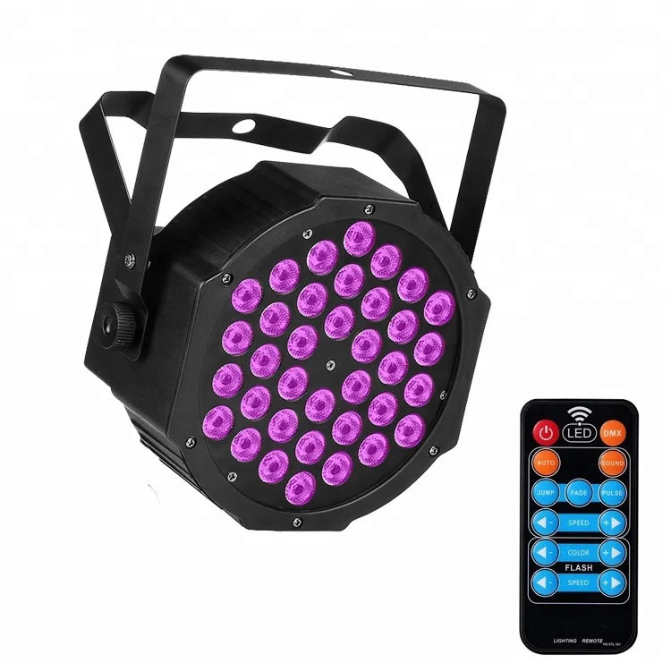 Baisun 36pcs UV LED Par Light Black Disco Party Wedding Stage Light