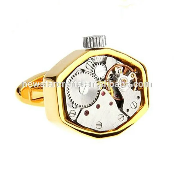 Роскошные золотые алмазные качественные мужские запонки для