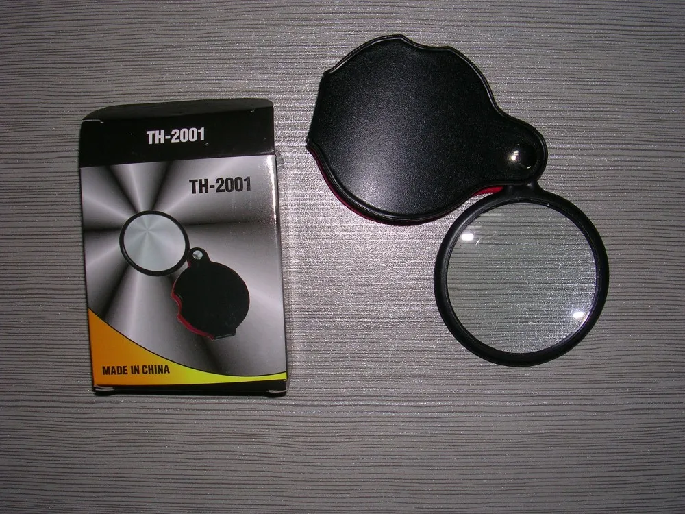 Портативная Складная лупа в кожаном футляре для