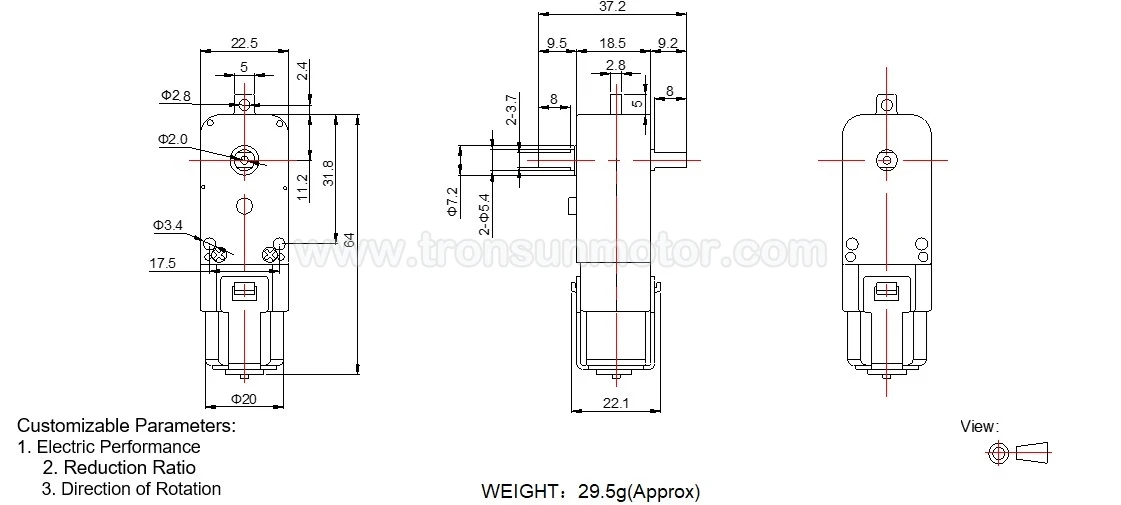 RCAWD Alloy 2 Speeds 72T 130 Motor Assembly Transmission Gearbox For Axial 1/24 SCX24 1/18 Crawlers Upgrades Parts