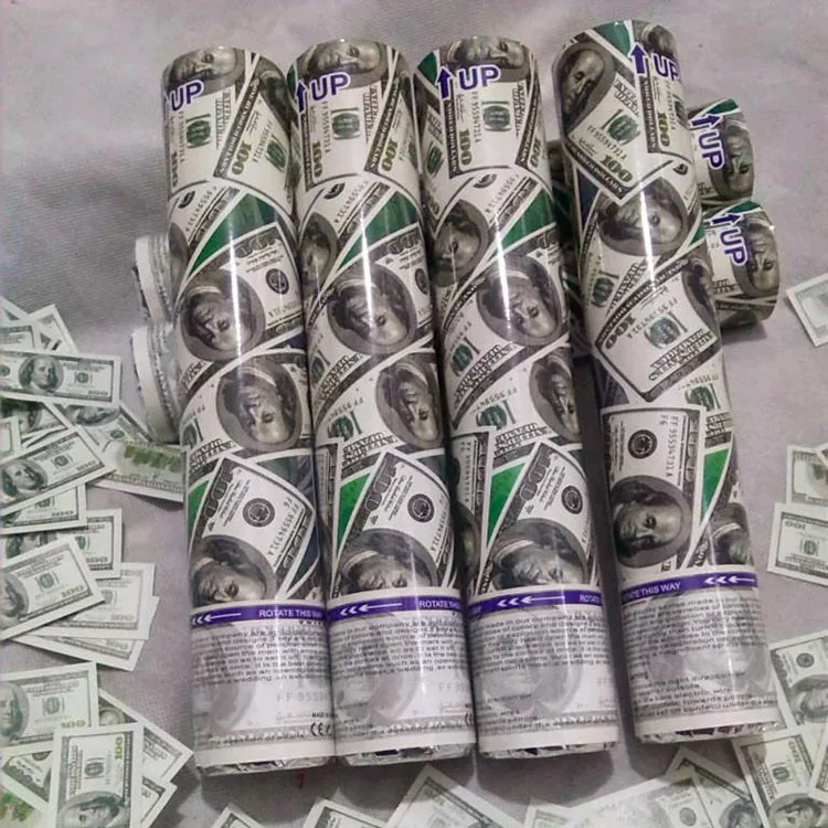 Customized Biodegradable Money Dollar Confetti Cannon Bar Party Popper Buy Party