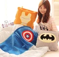 Plush blanket 1pc 150cm soft movie Iron man Captain America thor superman batman rest office cushion