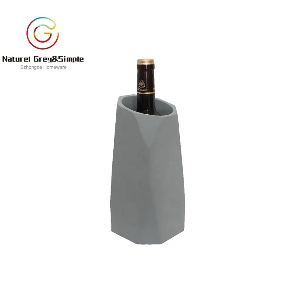 Creative Geometry Colorful Wine Rack Ornamental Concrete Wine Bottle Holders