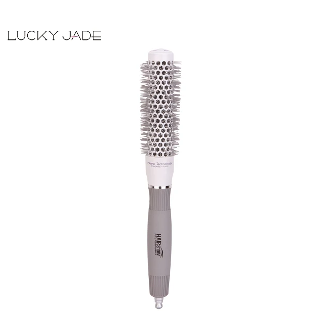 
Профессиональная квадратная керамическая щетка для волос с резиновой ручкой 