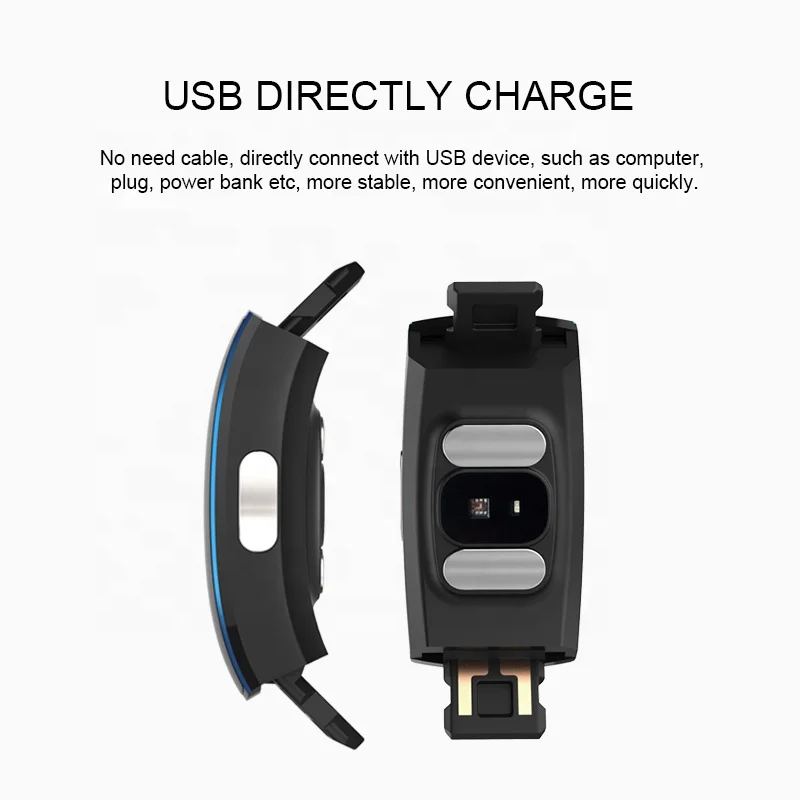 P3 Plus Smart Bracelet PPG ECG Heart Rate Blood Pressure Monitor Color Screen Smart Wristband