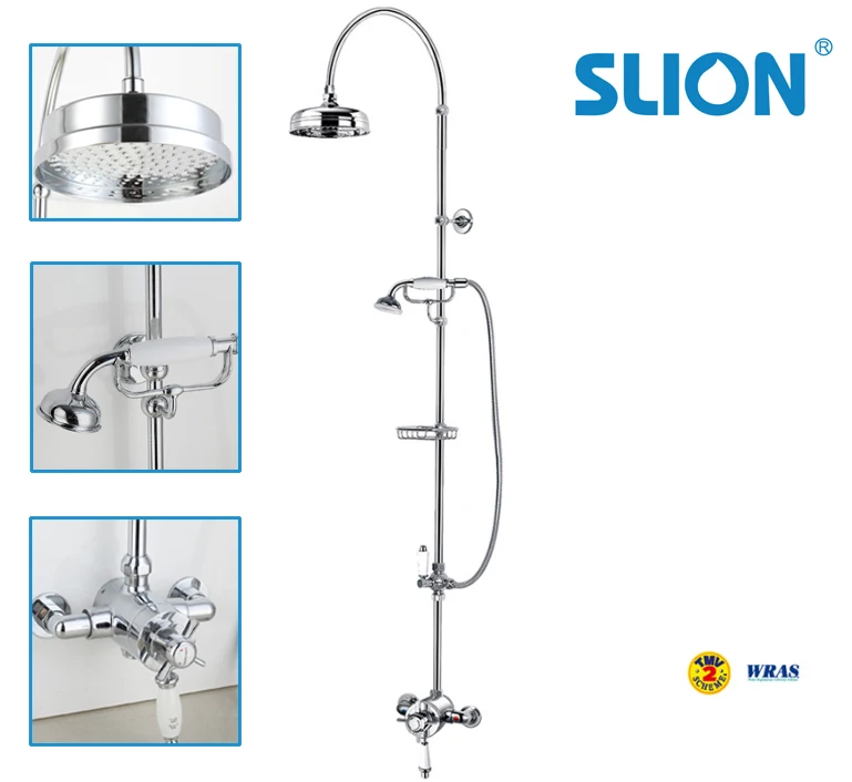 Classical Brass Dual Function Exposed Thermostatic Shower System supplier