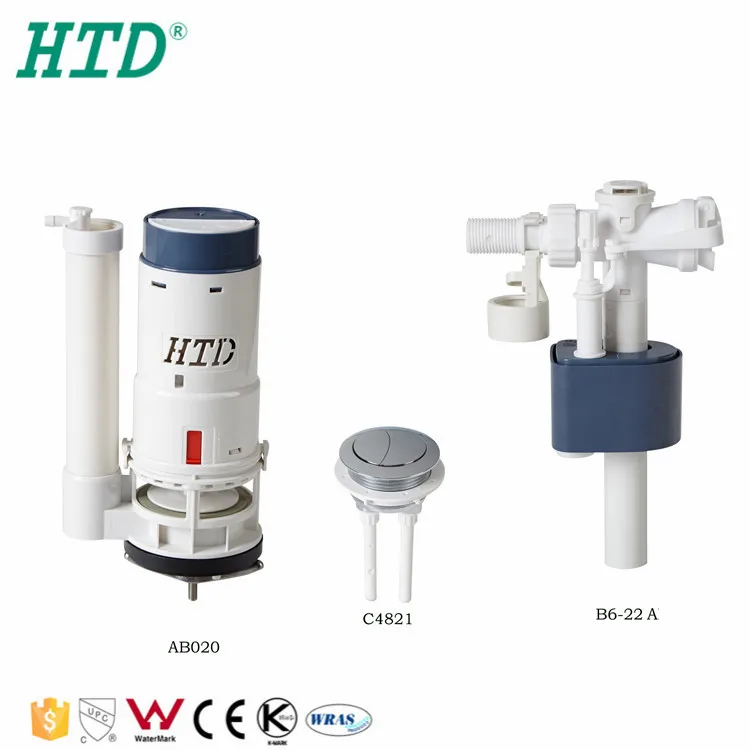 HTD Water-saving Top Flush Button Cistern Manual Toilet tank Adjustable Flushing Spare Parts