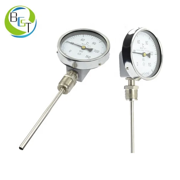 Bimetal Thermometer with PT100 RTD Sensor Temperature Transmitter