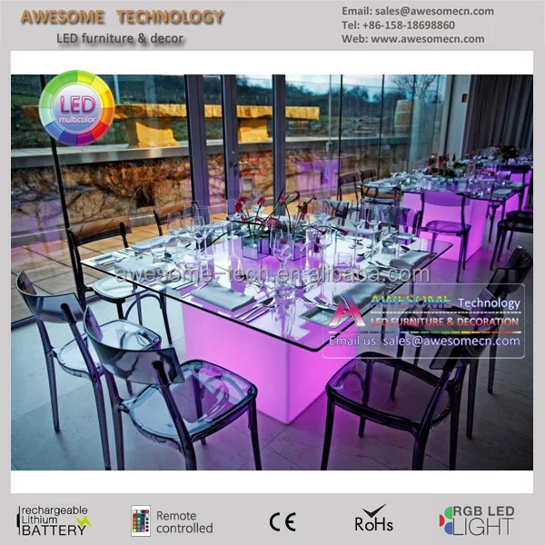 
Светящийся светодиодный стол для событий, свадеб, гостиниц, банкетов 