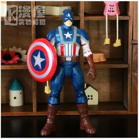 25CM=10'' Captain America Toys Sounding + Flashing Function Captain America Action Figure Marvel Avengers Retailing