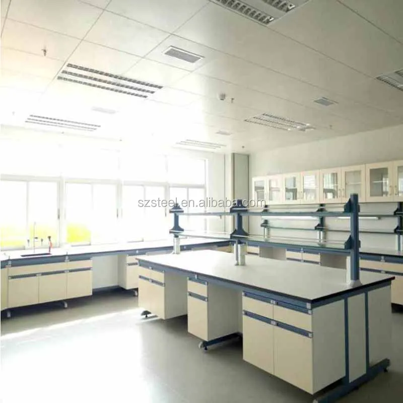 Modern Laboratory Work Bench Durable Lab Table Price With Cabinet