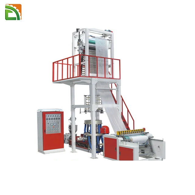 3 Layer Mini Stretch HDPE LDPE PP Film Extruder Agriculture Polyethylene ABA Plastic Blowing Machine