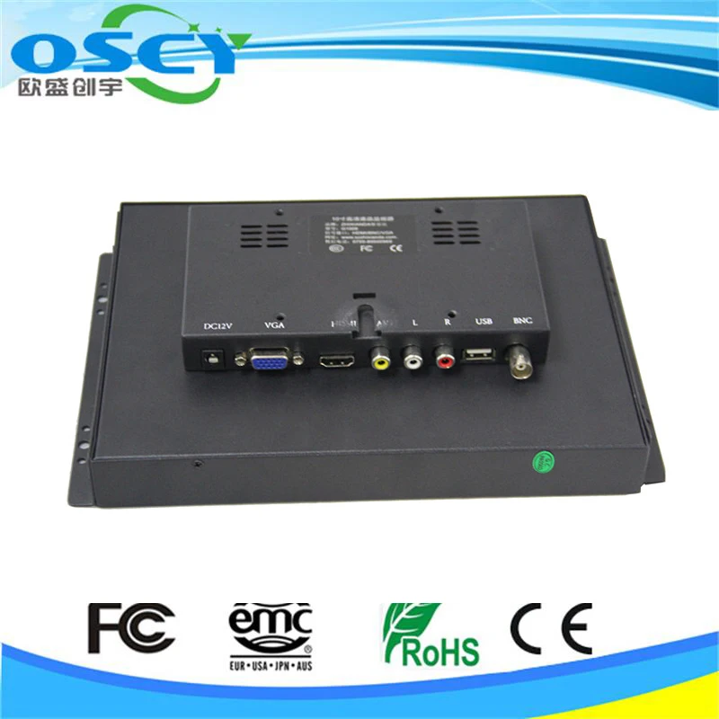 10 Inch Kiosk Industrial Open Frame Touch Screen Led Monitor Pc Monitor 10 Inch Metal Case TFT LCD Monitor LED Backlight OTM1000