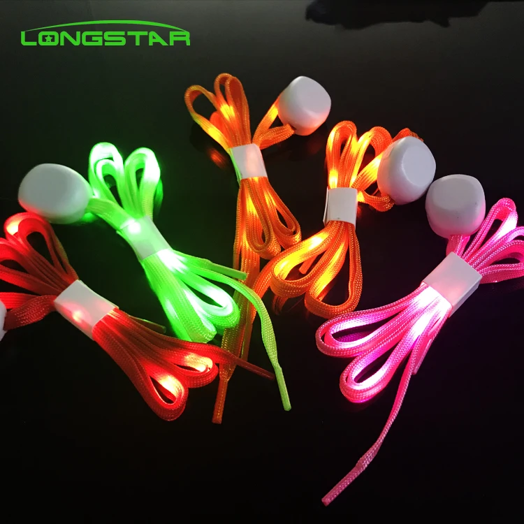 Luminous Shoelace Fashion Glowing Shoe laces Flashing Colored led Party Laces