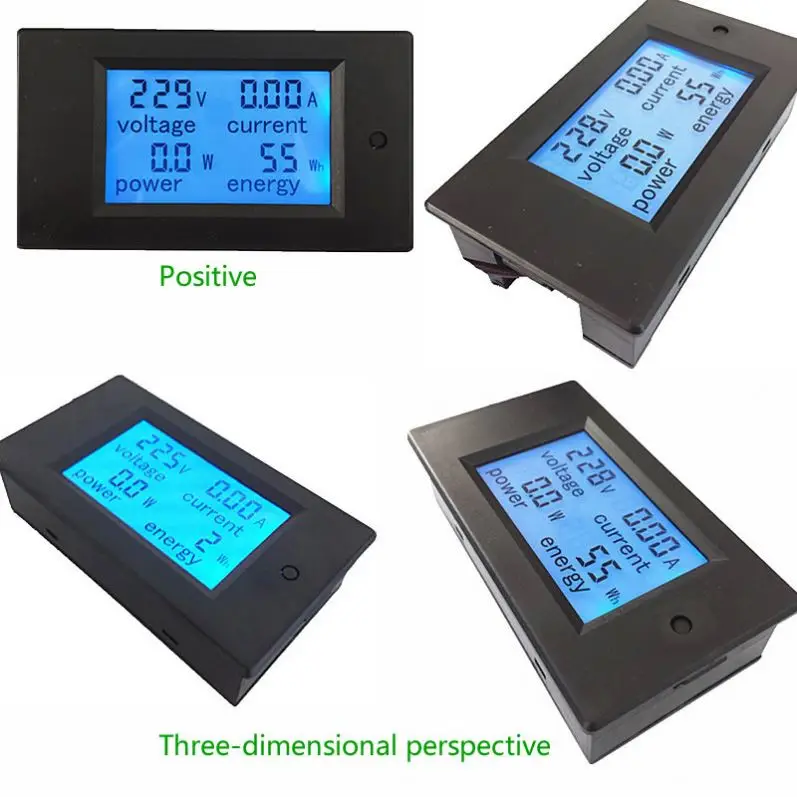 Details about   Accurate Energy Meter Voltage Current Power 80-260V/20A AC Voltmeter Ammeter Blu 