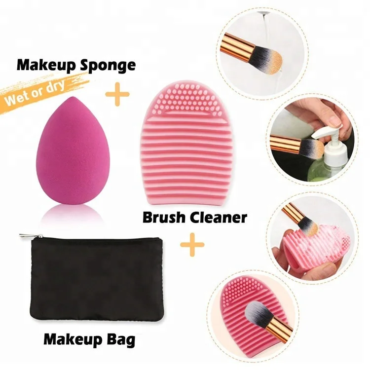 Набор профессиональных кистей для макияжа, 15 шт., для теней, подводки, пудры, основы, румян, губ, косметические кисти, инструменты и косметичка