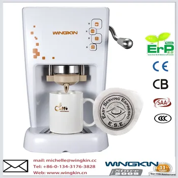 Brand new German LFGB 15 bars 230V Italy pump POD dispenser coin operated machine to make coffee pods made in China