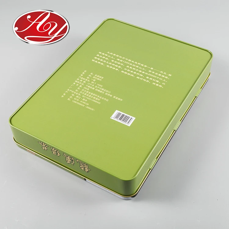 Большой контейнер из олова для пищевых продуктов, металлическая упаковочная коробка для чая
