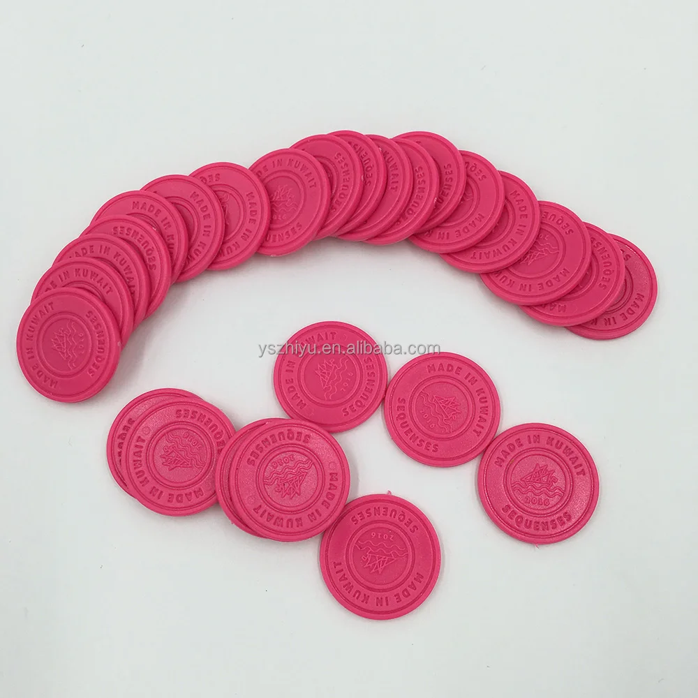 Promotional Custom Food Grade Engraved Embossed Logo Plastic Token Coins
