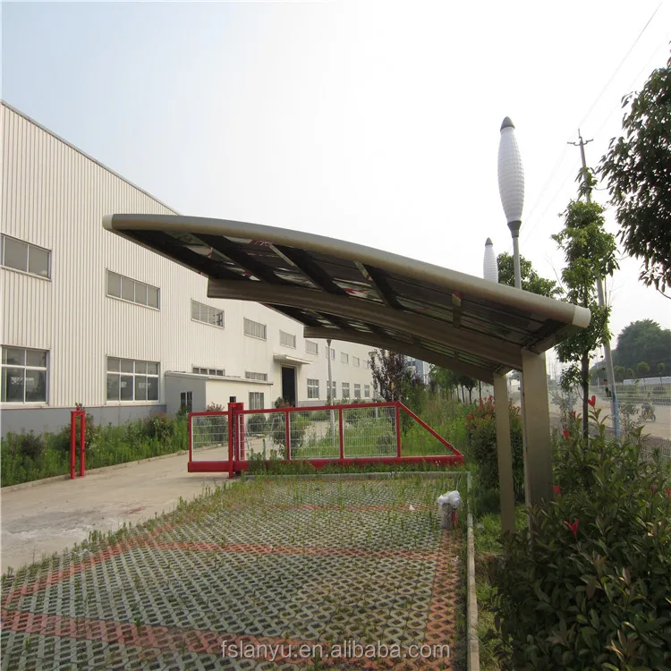 Strong Aluminum Frame Polycarbonate Board Canopy Double Carport