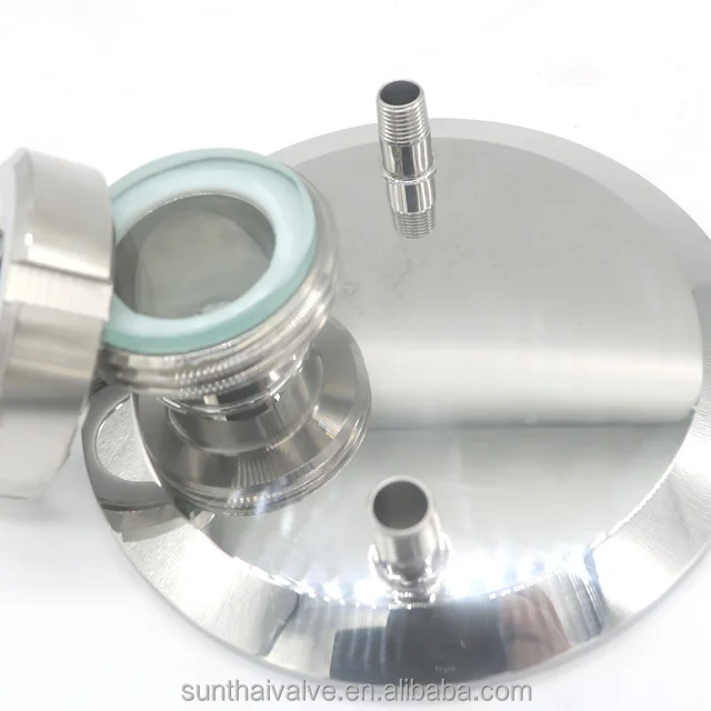 Тройной зажимный колпачок 10 дюймов x (1) 1 5 дюйма (2)1/4 FNPT (2) смотровое стекло типа