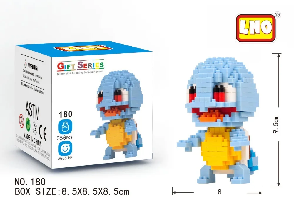 22 Different DIY Poke Go Plastic Micro Block Anime Mini Figures Factory-Direct Model Cartoon Toys