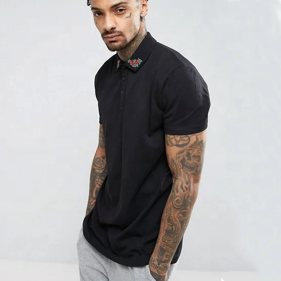 mens longline polo shirts