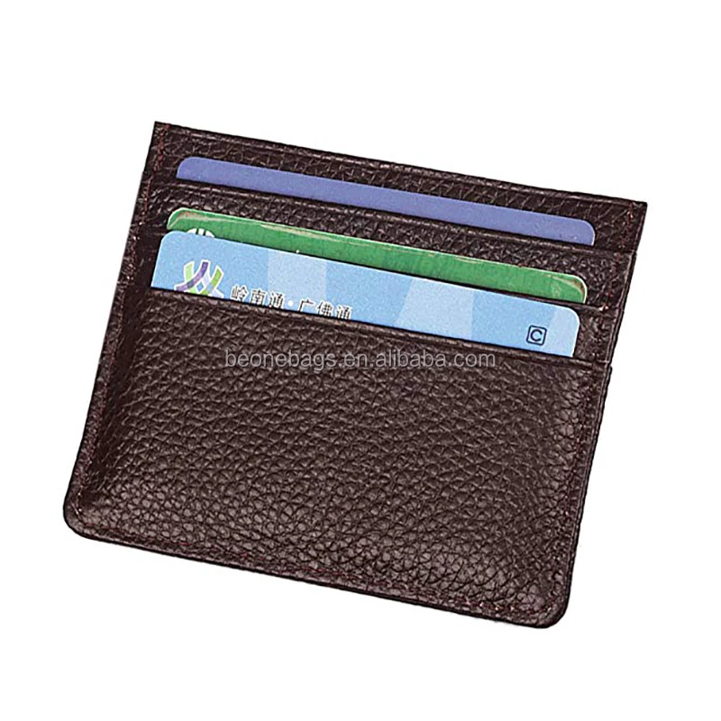 Customized Slim Leather Mens Wallet Credit Card Holder with Money