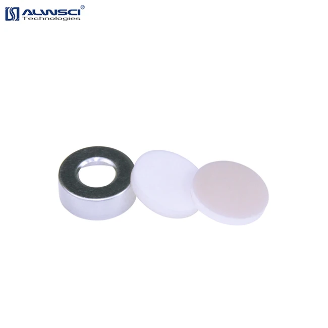thumbnail image 2 of 1000 Pack 20mm Aluminum Crimp Vial Caps With PTFE/Silicone Septa For 6/10/20mL Lab Vials 2 of 5