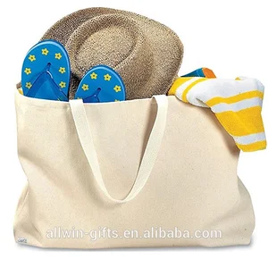 Promotional Recycled Beach Plain Shopping Canvas Custom Cotton Tote Bags