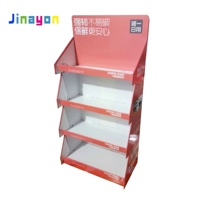 Jinayon Custom Wholesale Corrugated Paper Display Stand Eco-Friendly Promotion Cardboard Display with Recycled Materials