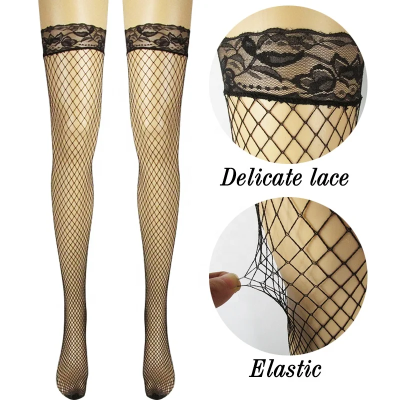Customized Patterns Black Fishnet Pantyhose Tights Stockings for Women Fashion Ladies Sexy Prevention Hook Sheer Silk Stockings