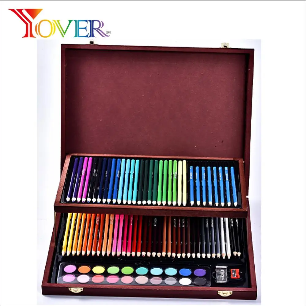 Art Supplies - 91PCS Artist Drawing Art Set in Wooden Box - China Art Kit, Artist  Kit