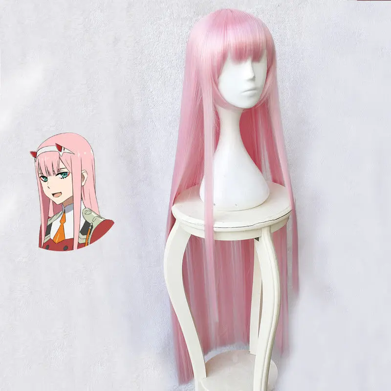 100cm pink wig
