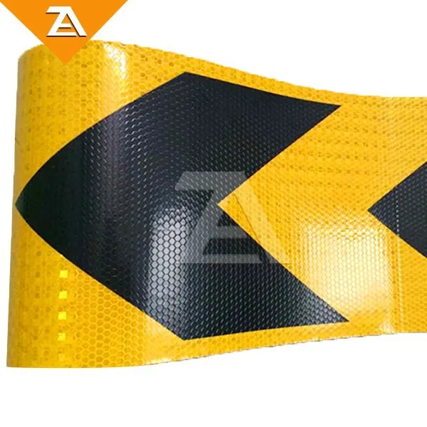 Yellow Black Arrow Reflective Floor Marking Tape Reflective Sticker for Roadway Safety