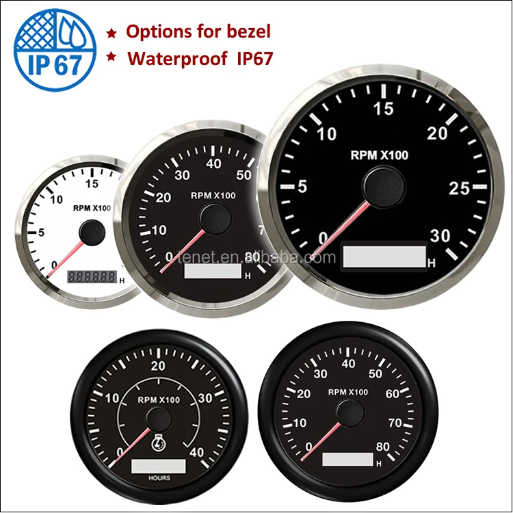 Морской Тахометр счетчика оборотов 3000/7000/8000/12000 об/мин 85 мм