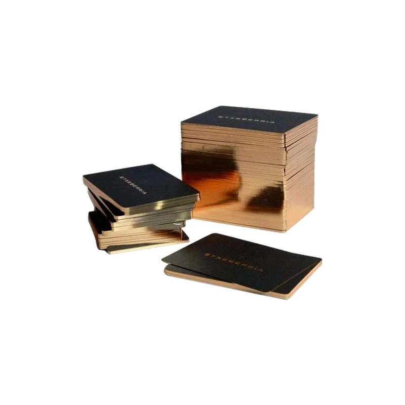 Черная визитная карточка с горячим тиснением 1200gsm