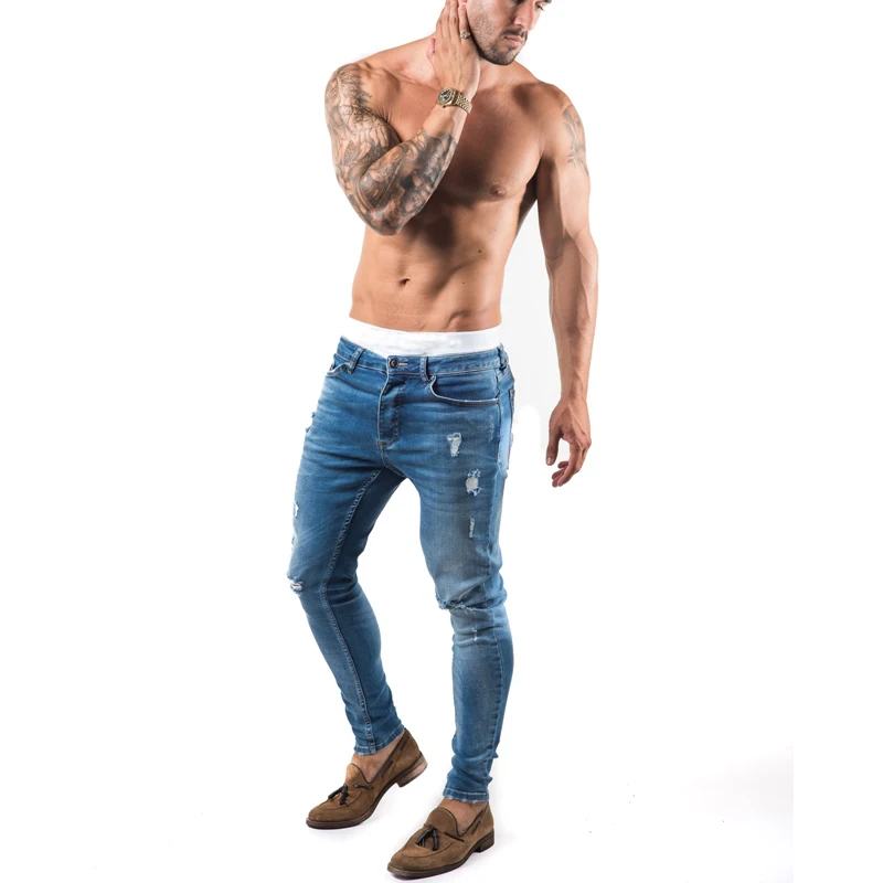 men's rip and repair skinny jeans