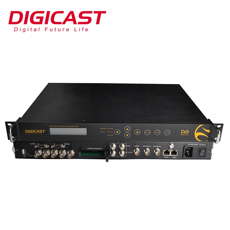 
 Профессиональный IRD HD/SD MPEG-2 H.264 видео декодер IPTV от DVB-S/S2 DVB-T/T2 и DVB-C с 2 * тюнер независимый Входной  