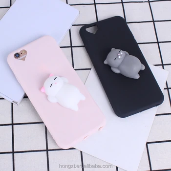 Squishy Phone Case For Apple iPhone 5 5S SE 6 7 6s 6G bag 3D Cute Soft Silicone Bag Cover For Iphone 7 case