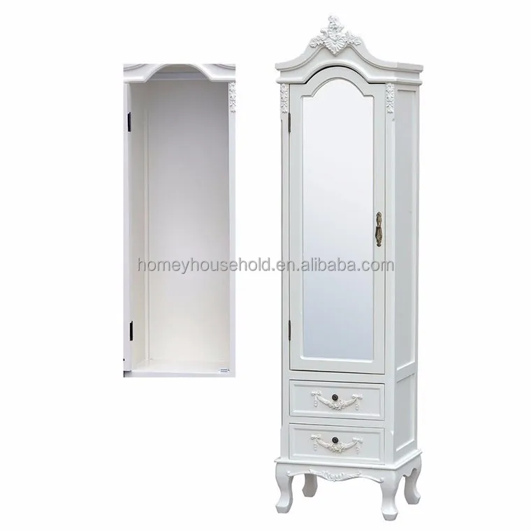 Mirrored Furniture Hand Carved Design Wood Single Wardrobe White Bedroom Armoire Buy French White Armoires Large Wardrobe Armoires Mirrored Furniture Product On Alibaba Com