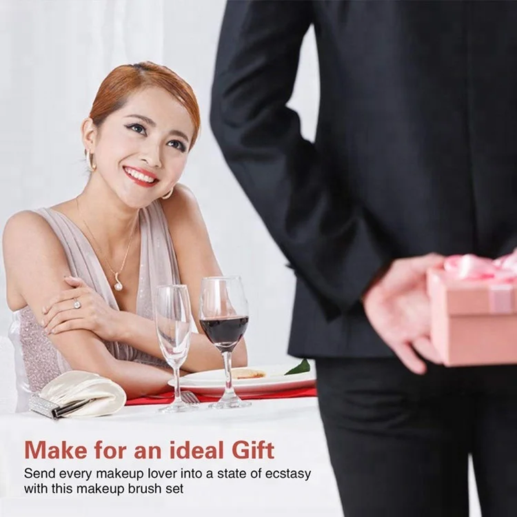 Оптовая продажа, Набор Натуральных кистей Кабуки для макияжа, портативная кисть для пудры, кисть для румян