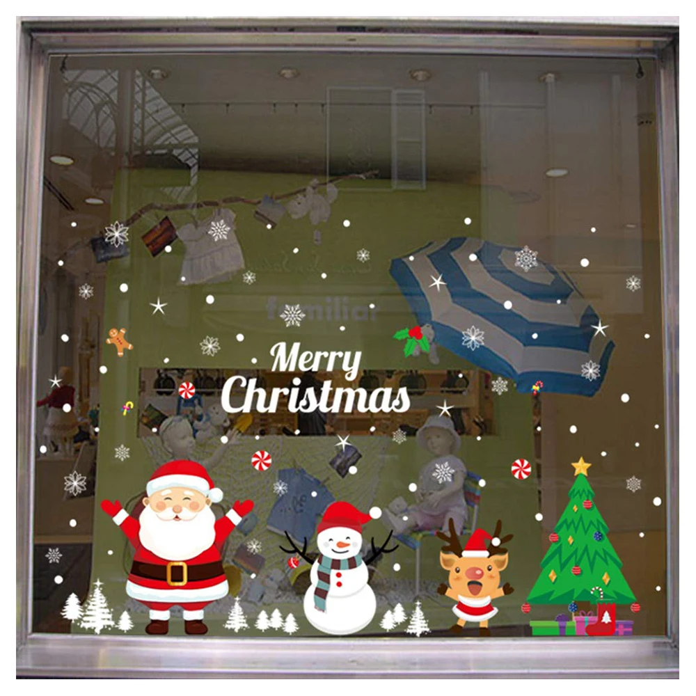 Customized Pvc Christmas Reusable Custom Car Window Decal Stickers